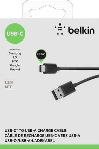 Belkin MIXIT USB Type-C Type-A 2.0 kabel, 1,2m, črn