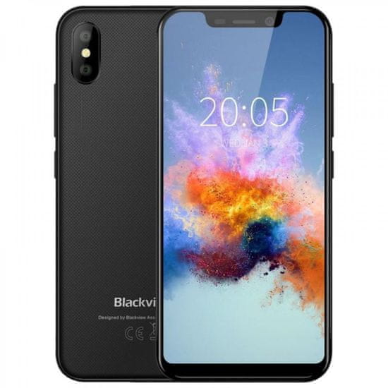 iGET blackview A30 mobilni telefon, 2GB RAM, 16GB, 4x1,3 Ghz, dual SIM, android, črn + Darilo: etui - Odprta embalaža