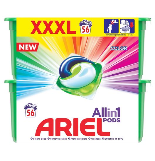 Ariel gel kapsule Color 3 v 1, 56 kosov
