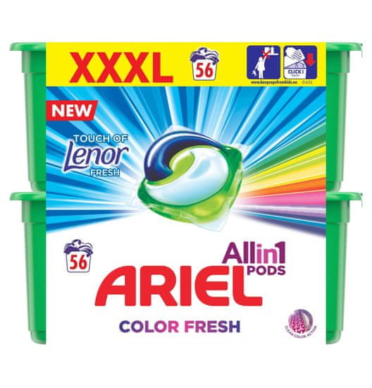 Ariel gel kapsule Touch of Lenor 3v1, 56 kosov