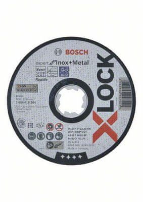 BOSCH Professional X-LOCK Expert for Metal & Inox rezalna plošča, 125x1x22.23, ravna, (2608619264)