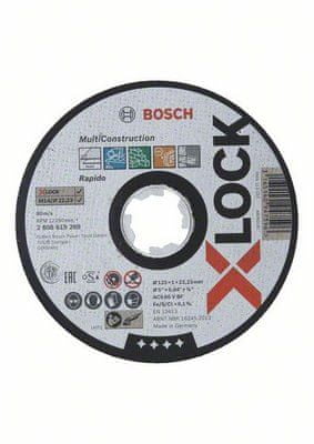 BOSCH Professional X-LOCK Multi Material rezalna plošča, 125x1x22.23, ravna, (2608619269)