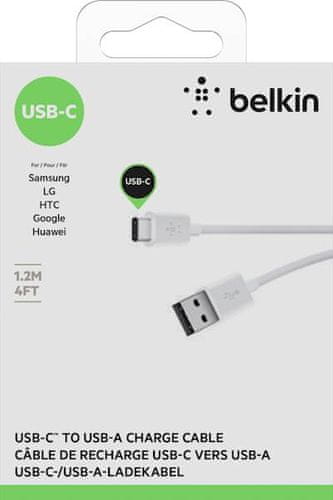 Belkin MIXIT USB Type-C Type-A 2.0 kabel, 1,2m, bel