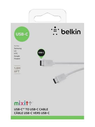 Belkin MIXIT USB 2.0 Type-C na Type-C kabel, 1,8m, bel
