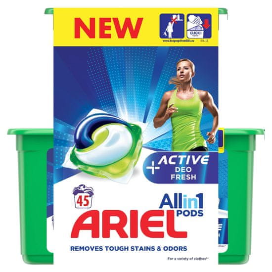 Ariel gel kapsule Active Sport 3in1, 45 kosov