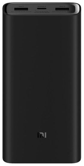 Xiaomi Mi Power Bank PRO 3 prenosna baterija, 20000 mAh, 45 W, QC 3.0, črna