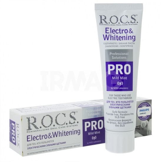 R.O.C.S. PRO zobna pasta, Electro & Whitening Mild Mint