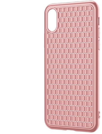 BASEUS BV Weaving Series zaščitni ovitek za iPhone X/XS, roza, WIAPIPH58-BV04