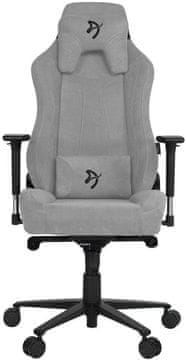 Arozzi Vernazza gaming stol, svetlo siv, mehka tkanina