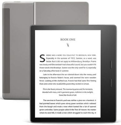 Bralnik e-knjig mazon Kindle Oasis 3 2019, LED osvetlitev, nastavljiva temperatura svetlobe, lahek, ergonomičen, veliko spomina, dolgo zdrži, vodoodporen