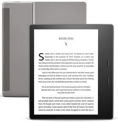 Bralnik e-knjig mazon Kindle Oasis 3 2019, LED osvetlitev, nastavljiva temperatura svetlobe, lahek, ergonomičen, veliko spomina, dolgo zdrži, vodoodporen