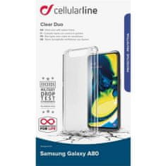 CellularLine prozoren ovitek Clearduo za Galaxy A80