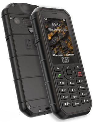 CAT B26, odporen telefon na tipke, vodoodporen, odporen na prah, odporen na udarce, zaščita IP68, dolg čas delovanja baterije, Dual SIM, spominska kartica, LED svetilka