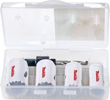 Makita D-33641 4-delni set HSS-BiM kronskih žag z adapterjem in centrinim svedrom