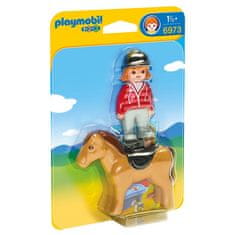 Playmobil Jahač s konjem , 1.2.3, 2 kos