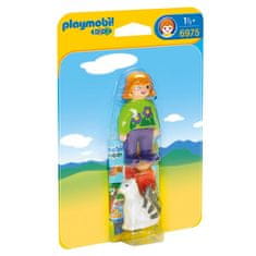 Playmobil Deklica z mačko , 1.2.3, 2 kos