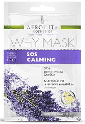 Afrodita Why SOS calming, pomirjevalna maska za obraz, 2x 6 ml