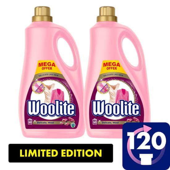 Woolite Delicate & Wool detergent, 7.2 l / 120 odmerkov pranja