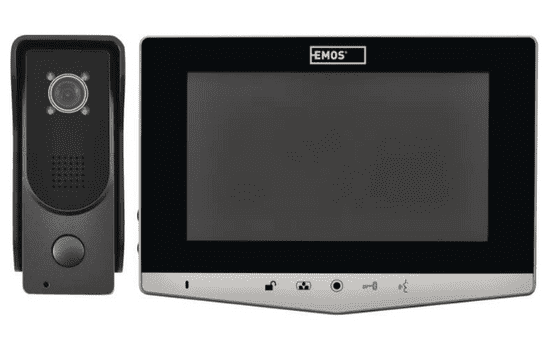 Emos H2030 videodomofon za vrata, s kamero, srebrn