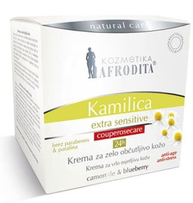 Afrodita Kamilica Extra Sensitive, 24h krema za zelo občutljivo kožo, 50 ml