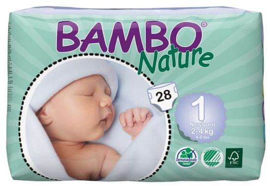 Bambo Nature Otroške hlačne plenice 1 New born (2-4 kg), 28 kosov