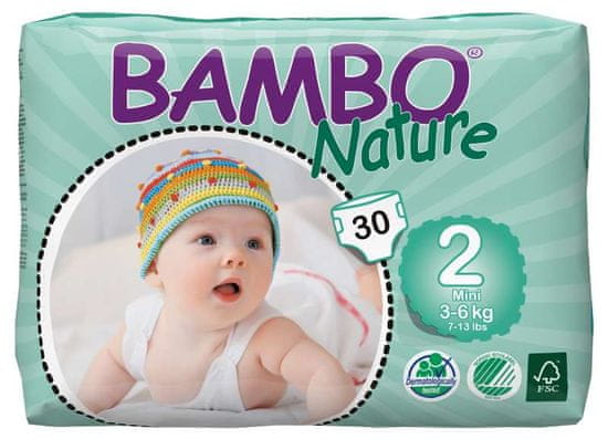 Bambo Nature Otroške hlačne plenice 2 Mini (3-6 kg), 30 kosov
