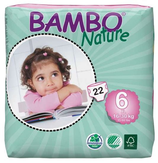Bambo Nature Otroške hlačne plenice 6 XL (16-30 kg), 22 kosov