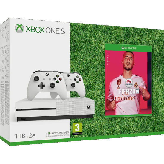 Microsoft Xbox One S 1 TB + 2× brezžični krmilnik + FIFA 20 - Odprta embalaža