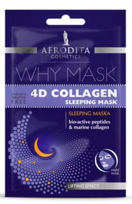 Afrodita Why Mask, 4D Collagen Lifting Effect nočna maska, 2x 6 ml