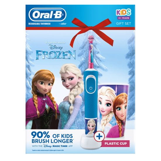 Oral-B Vitality Frozen otroška električna zobna ščetka + lonček