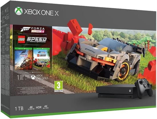 Microsoft Xbox One X 1TB igralna konzola + Forza Horizon 4 + LEGO Speed Champions DLC