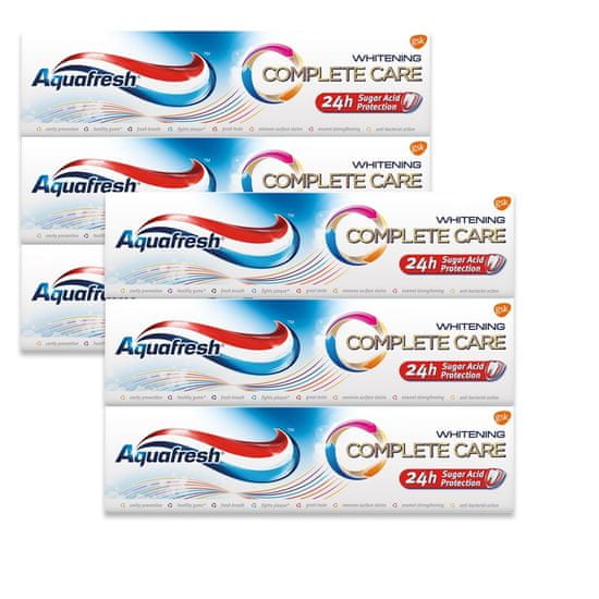 Aquafresh Complete Care Whitening ZP 75 ml zobna pasta - 6 pack