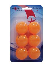 Donic Shildkrot Magic Sports 1-Star set žogic za namizni tenis, 6 kosov, oranžne
