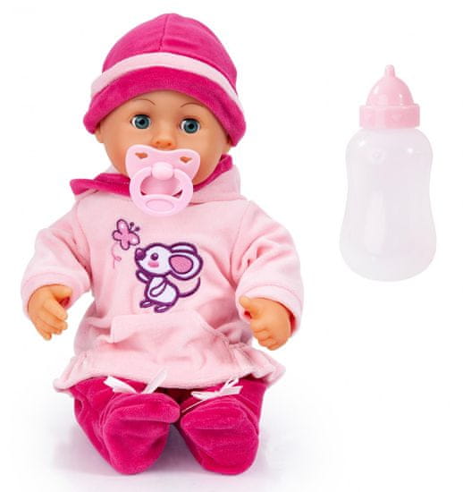 Bayer Design First Words Baby lutka, 38 cm, roza
