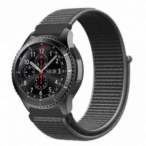 eses silikonski pašček za Samsung Galaxy Watch 46 mm / Gear S3, črn (1530000496)