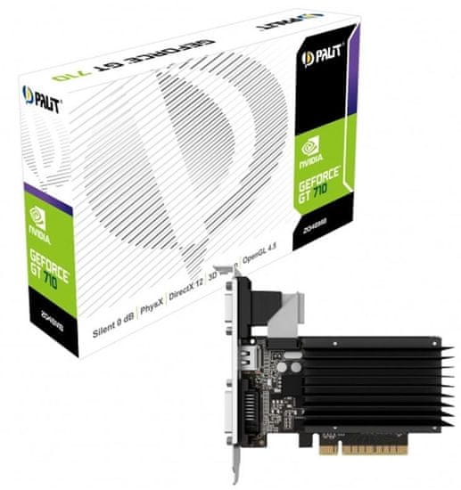 PALiT GeForce GT 710, 2 GB DDR3 grafična kartica (NEAT7100HD46-2080H)