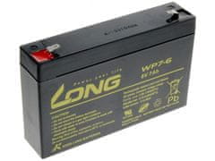 Long Dolga 6V 7Ah svinčena baterija F1 (WP7-6)