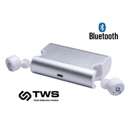 Platinet PM1080W Bluetooth True Wireless slušalke, bele