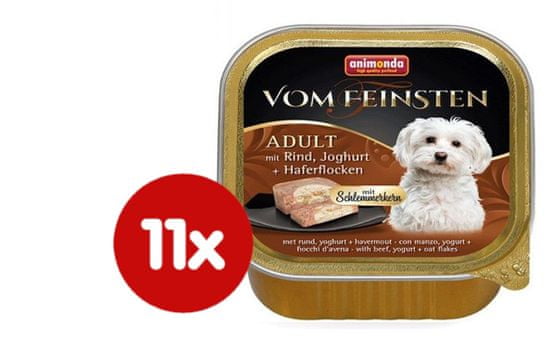 Animonda V.Feinsten hrana za odrasle pse Core, govedina in jogurt, 11 x 150 g