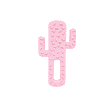 Minikoioi grizalo Cactus, silikon, roza