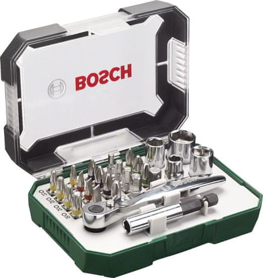 Bosch 26-delni komplet vijačnih nastavkov z ragljo (2607017322)