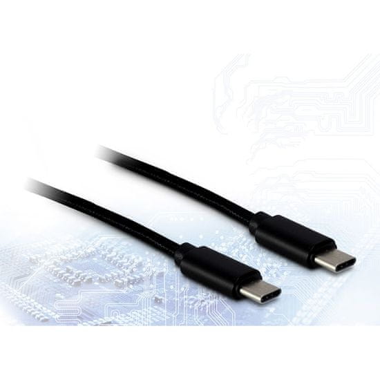 Inter-tech USB-C na USB-C kabel, 1m, črn