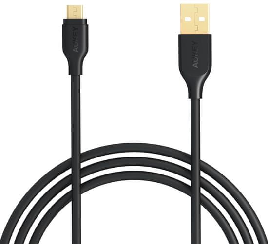 Aukey LLTS58189 Micro USB kabel za hitro polnjenje, črno-zlat