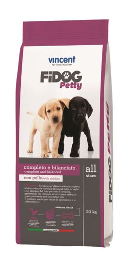Vincent Fidog Petty suha hrana za pasje mladiče, 20 kg - Odprta embalaža