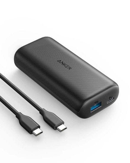Anker PowerCore PowerDelivery polnilna baterija, USB-C, 10000 mAh, črna