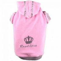 Royal Divas pulover za male pse, roza, XL