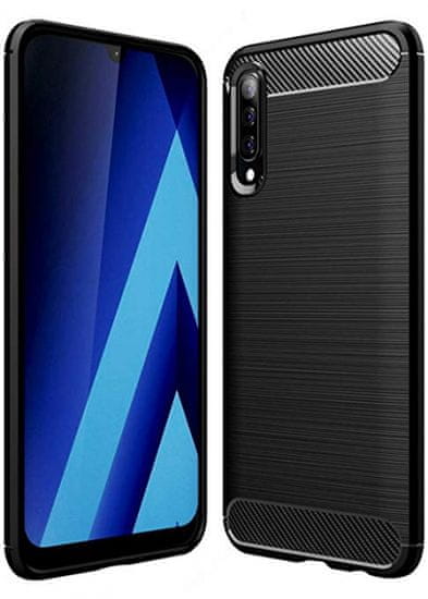 Ovitek za Samsung Galaxy A10 A105, mat carbon črn, silikonski
