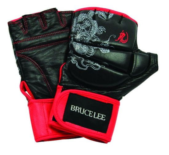 Bruce Lee rokavice za boks in MMA, črno rdeče, M