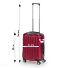 Scandinavia Carbon Series potovalni kovček, 40L, rdeč