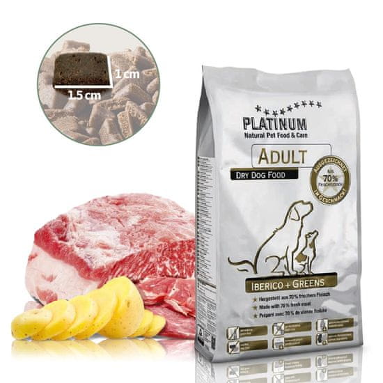 Platinum Iberico & Greens hrana za pse, z divjim prašičem in zelenjavo, 5 kg